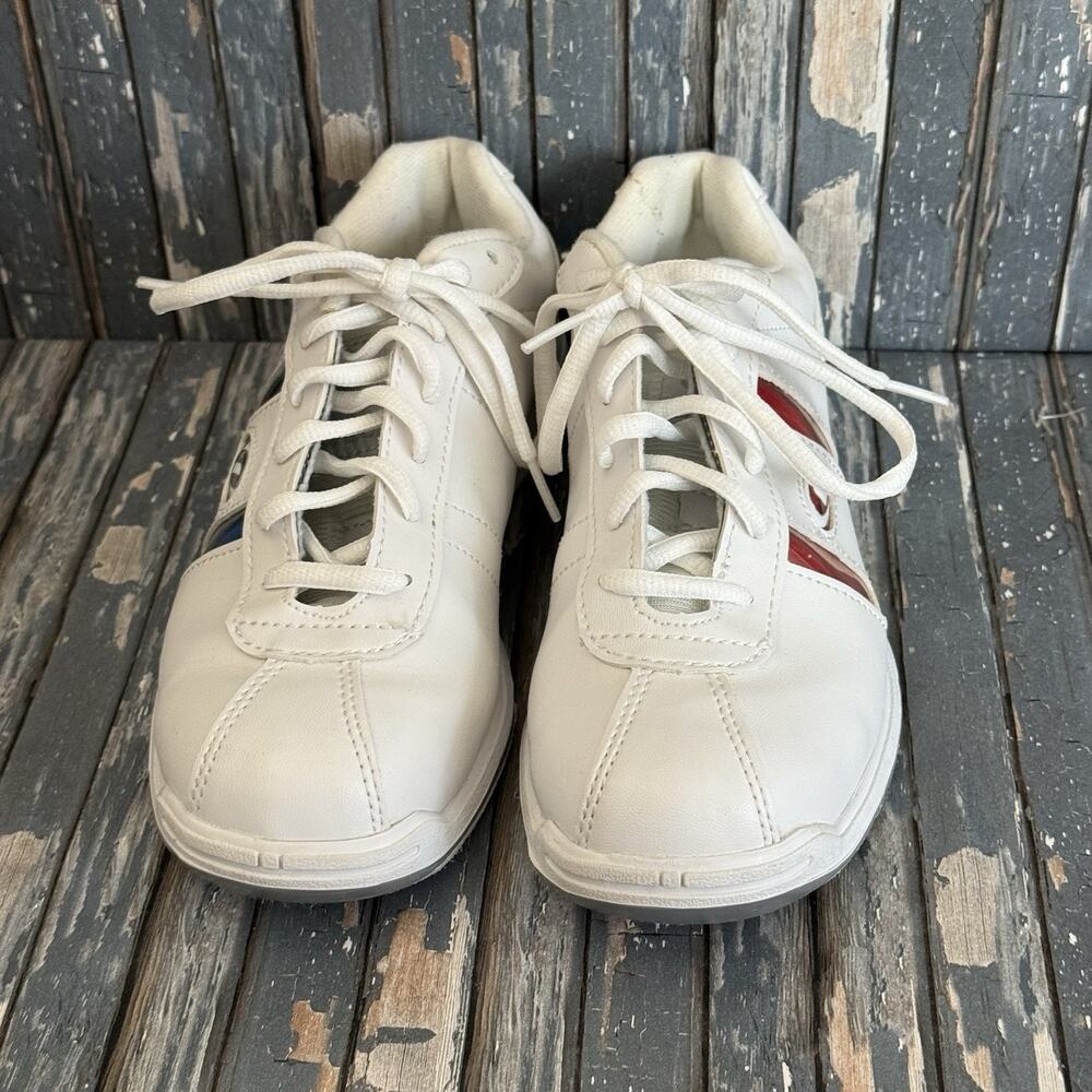 Dexter Youth Kolors White Red Blue Bowling Shoes Youth size 5 M